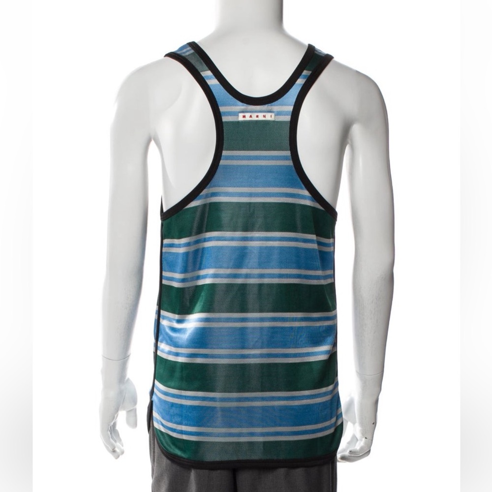NWT Marni Striped Blue and Green MARNI Tank Top - Picture 3 of 16
